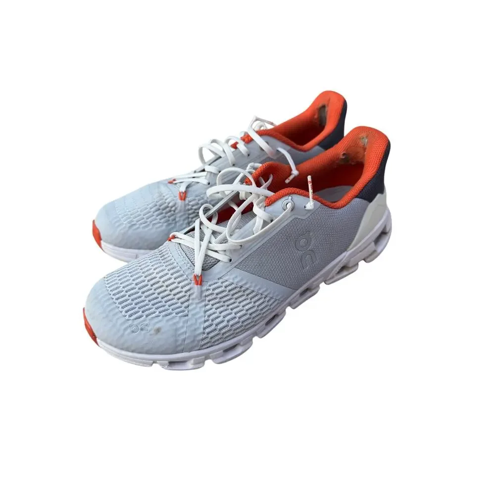 On Cloudflyer Men's Running Shoes Size 9 Grey Orange Swiss - Picture 2 of 8